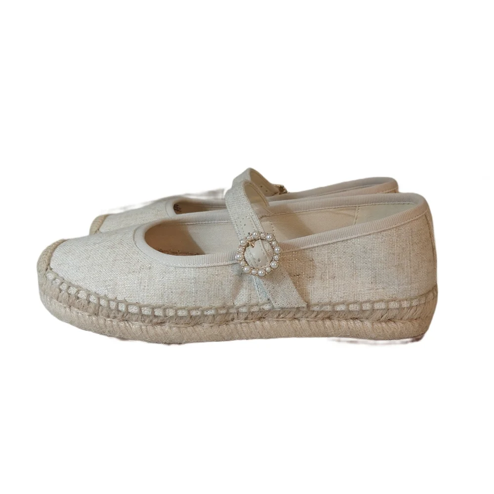NEW J CREW Mary Jane Espadrille Flats Size 6.5